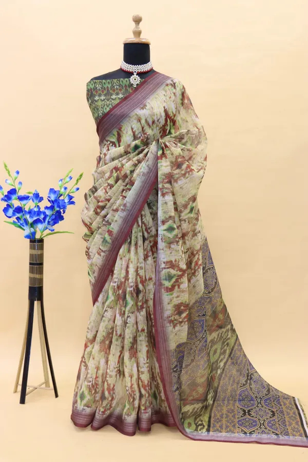LINEN_FABRIC_DIGITAL_PRINT_SAREE